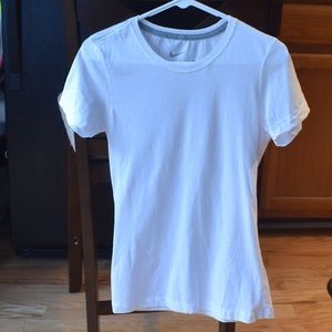 White Nike Slim Fit Top